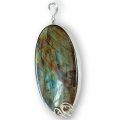 ciondolo labradorite montatura argento