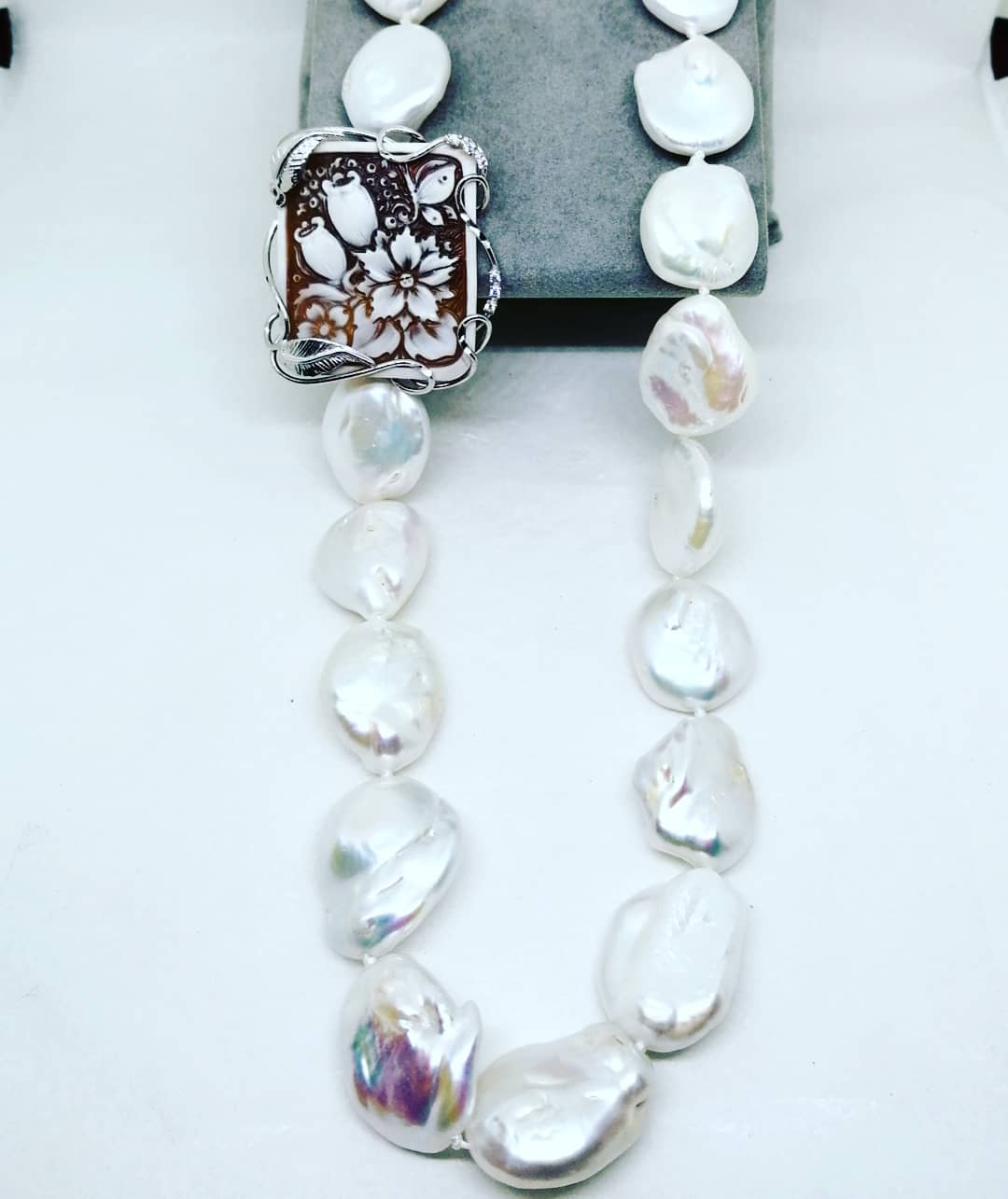 Collana Di Perle Dei Mari Del Sud Da 15 A 13 Mm AAA Champagne Chiaro Finissima Lucentezza Rotonda In Vendita Su Italia | Ostriche Con Perle Colorate - Foto 8