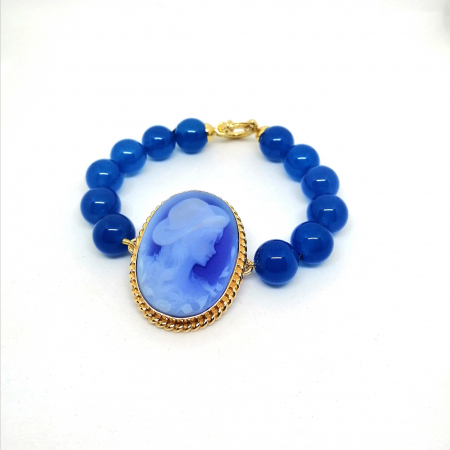 bracciale cammeo blu