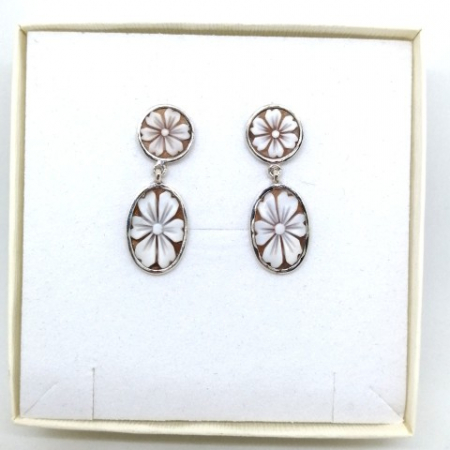 orecchini cammei petalo