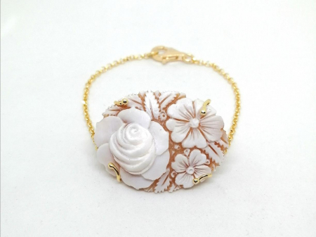 bracciale con cammeo Rosa