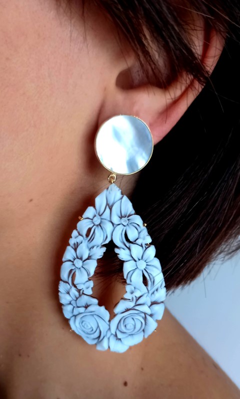 Orecchini A Fiore In Argento 925 E Madreperla – Eleganti E Leggeri (1,3g)