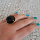anello con pietra di onice nero