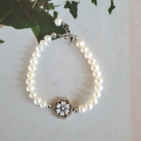 bracciale con cammeo fiorellino