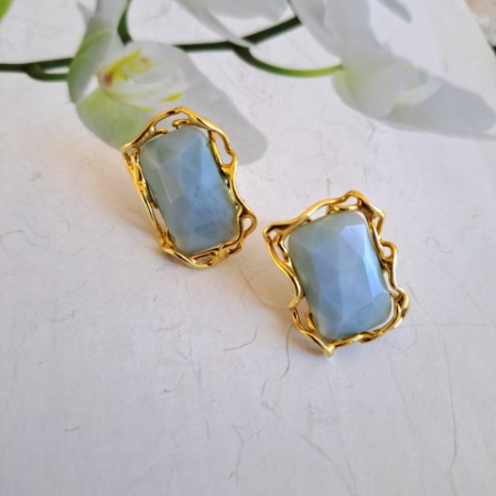 orecchini opale azzurro cielo