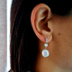 orecchini di perle e argento con zirconi