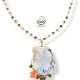 Collana di zirconi con cammeo e tormaline
