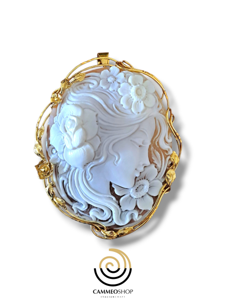 ciondolo con spilla grande cammeo