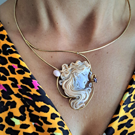 collier rigido cammeo sardonica